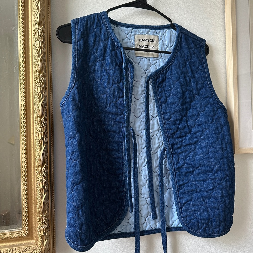 Damson Madder size uk 8 denim gilet vest.